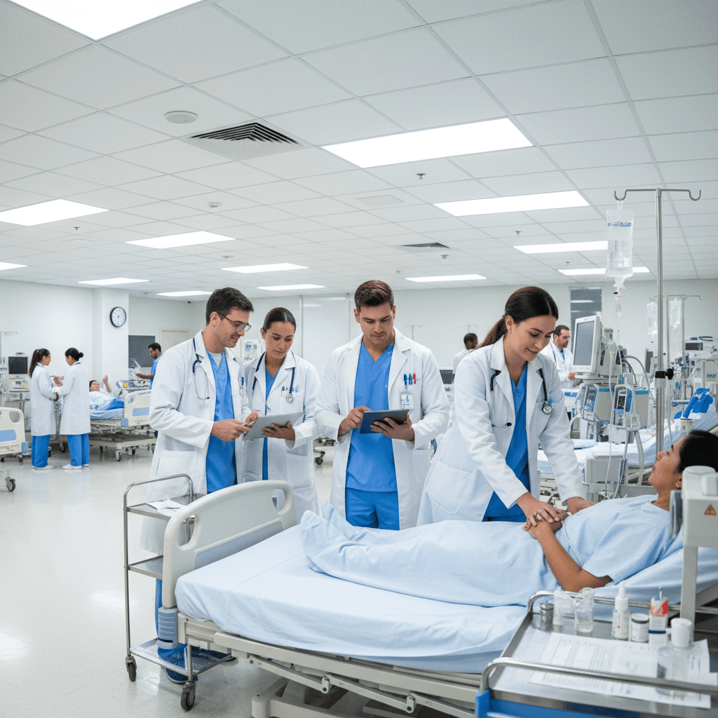 Équipe médicale engagée au service des patients