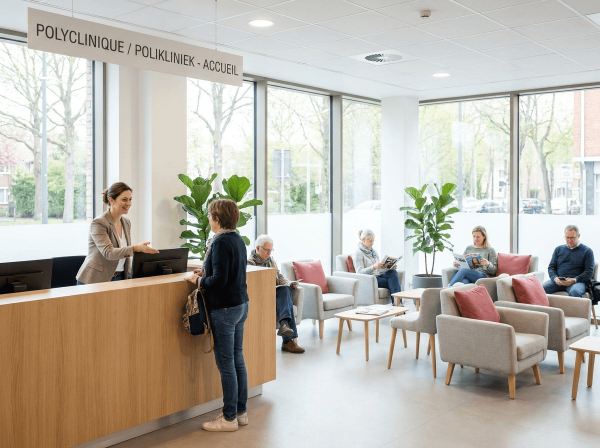 Accueil d'une polyclinique César De Paepe